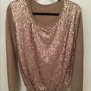 Sequin long sleeve sweater